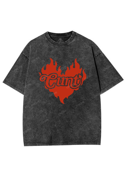 Cxxt Devil Y2K Valentine's Day Washed Tee Chicshe