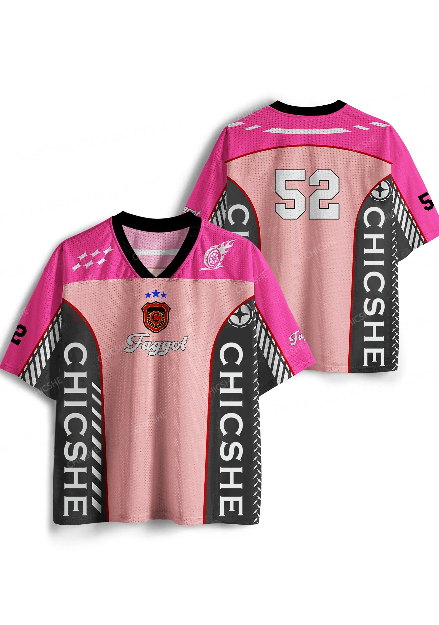 Custom Pink Faggot Pride Y2K Sport Jersey Shirts Chicshe