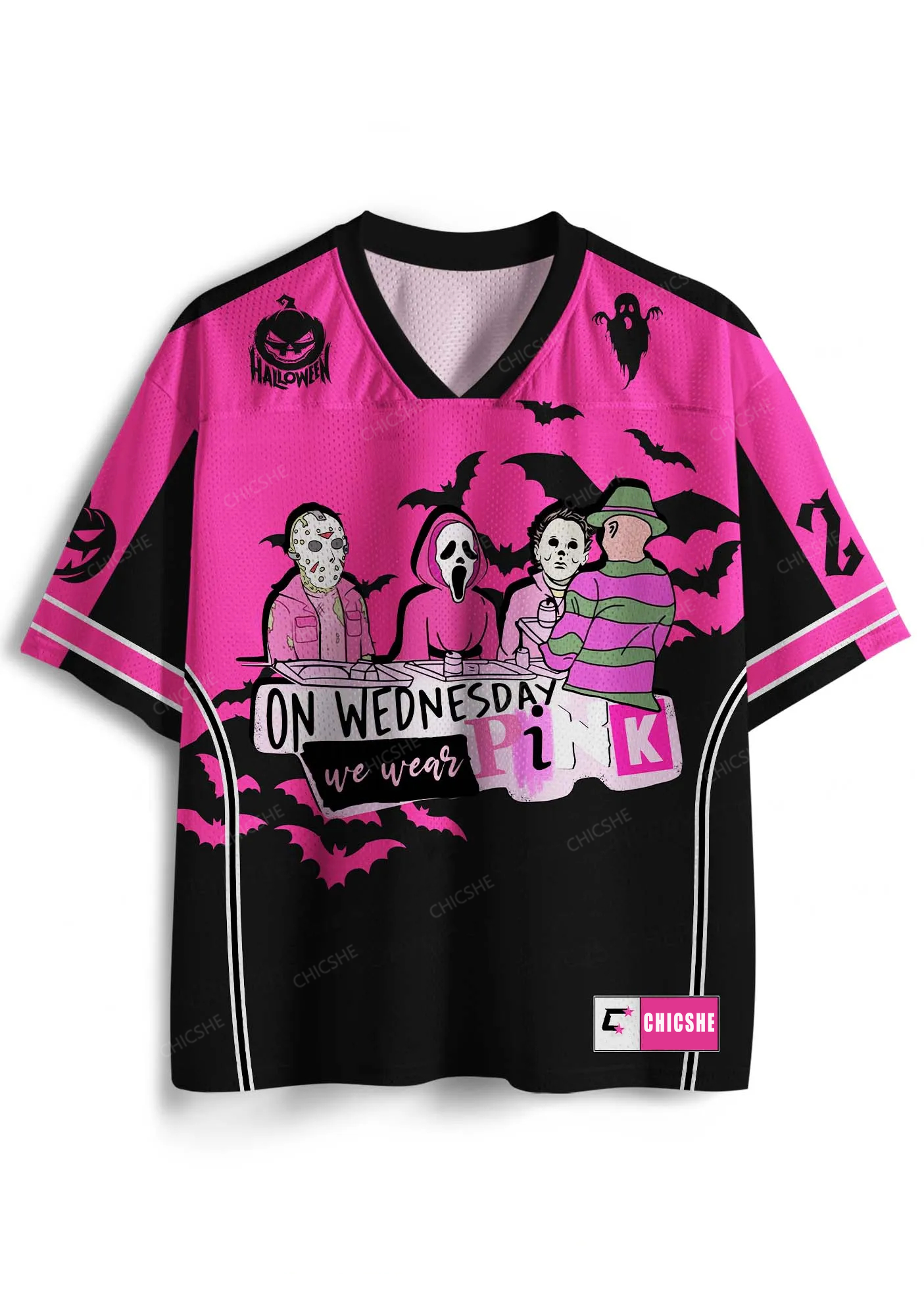 Halloween Custom We Wear Pink Y2K Sport Jersey Shirts Chicshe