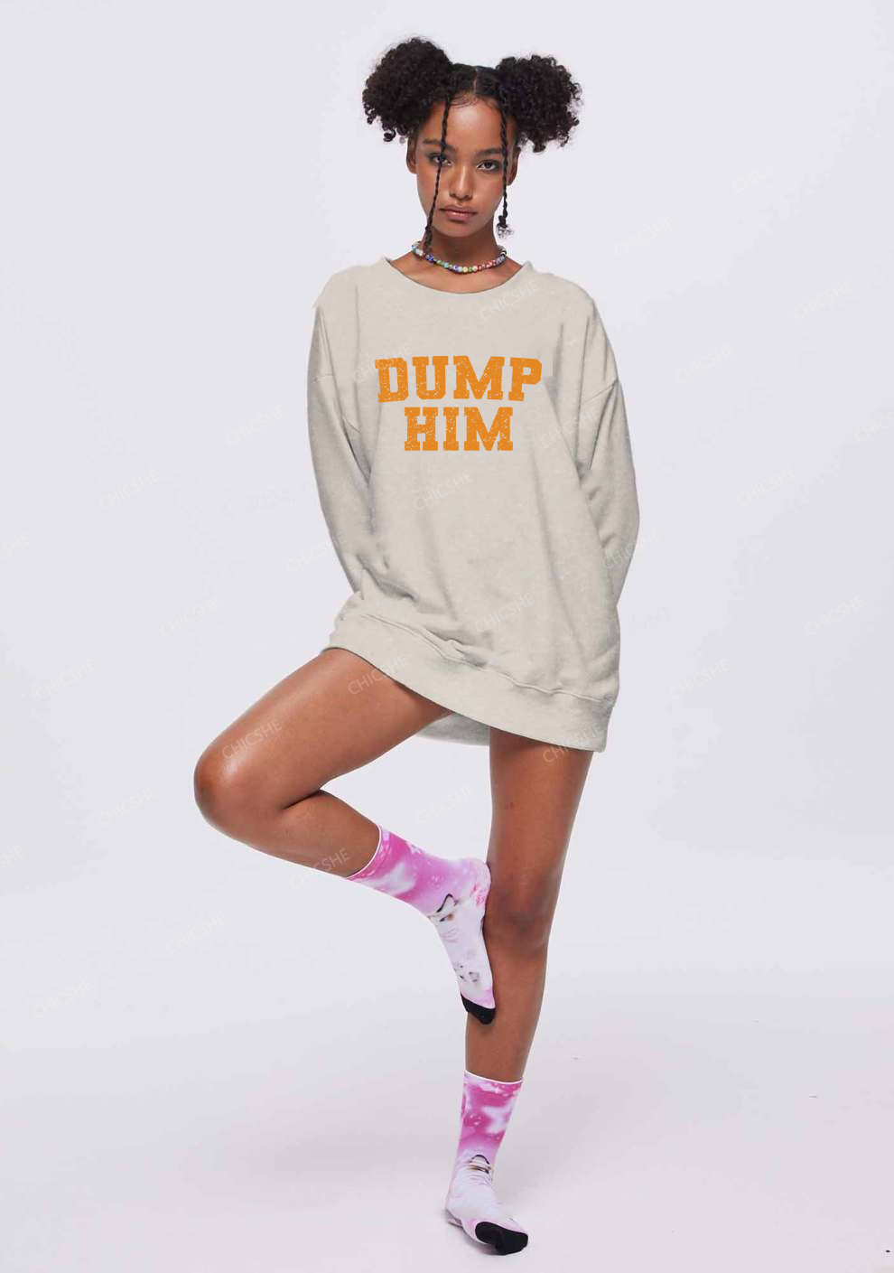 Dump Him Y2K Washed Sweatshirts Chicshe