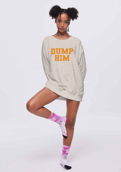 Dump Him Y2K Washed Sweatshirts Chicshe