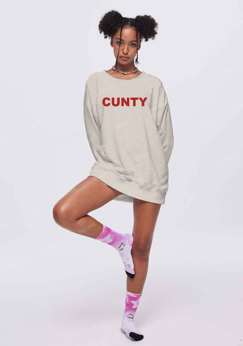 Cunty Y2K Washed Sweatshirts Chicshe