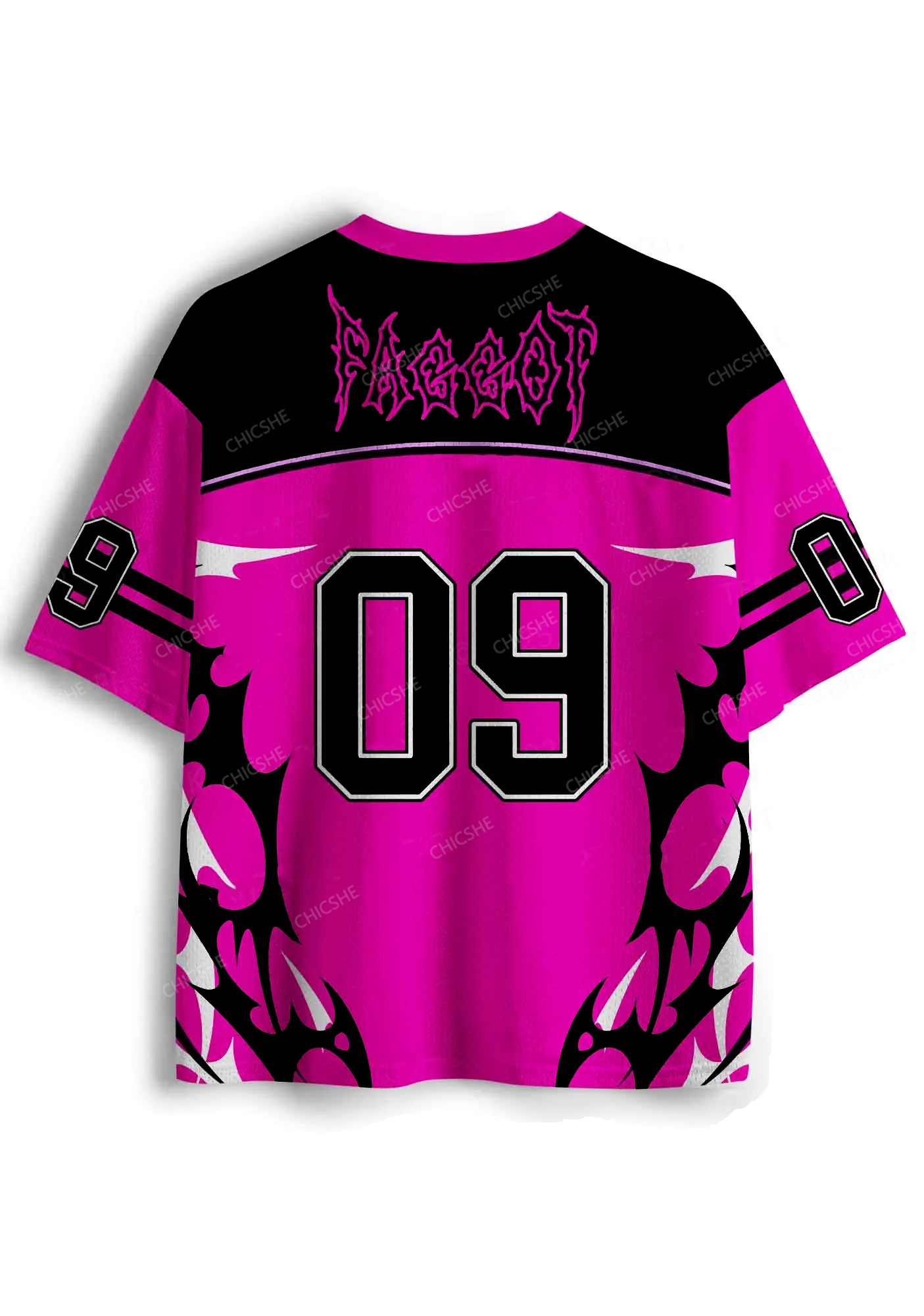 Custom Hot Pink Punk Faggot Pride Y2K Sport Jersey Shirts Chicshe