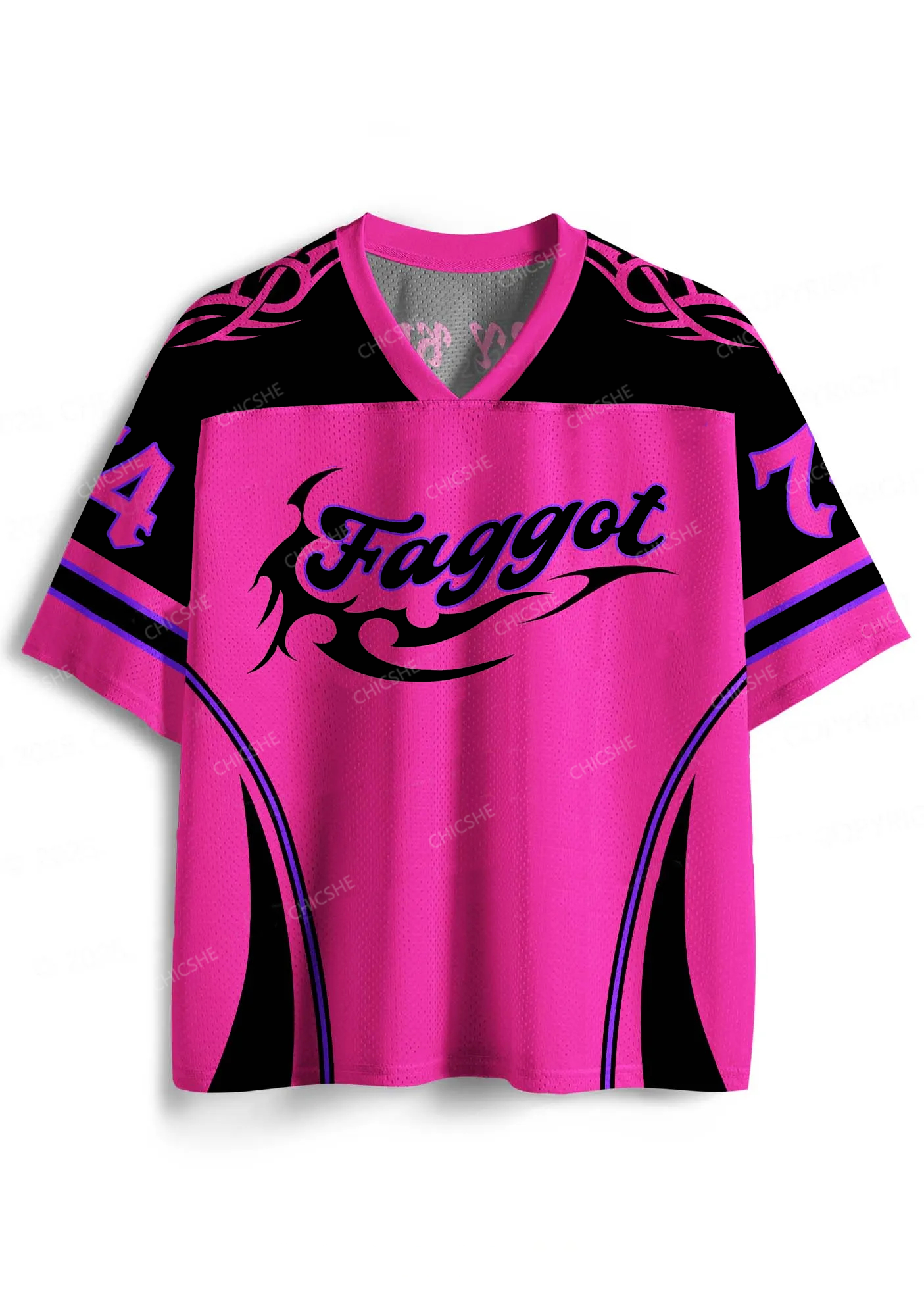 Custom Purple Faggot Pride Y2K Sport Jersey Shirts Chicshe