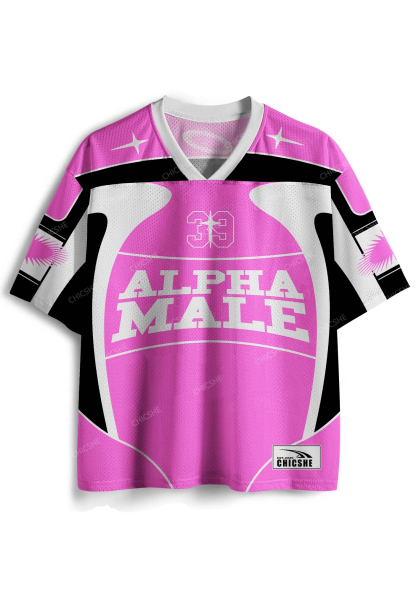 Custom Pink Alpha Male Y2K Sport Jersey Shirts Chicshe