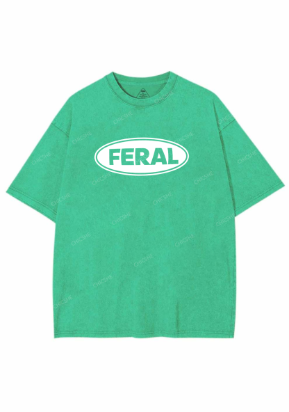 Feral Y2K Shirts Washed Tee Chicshe