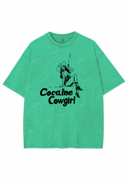 Cola Cowgirl Y2K Shirts Washed Tee Chicshe