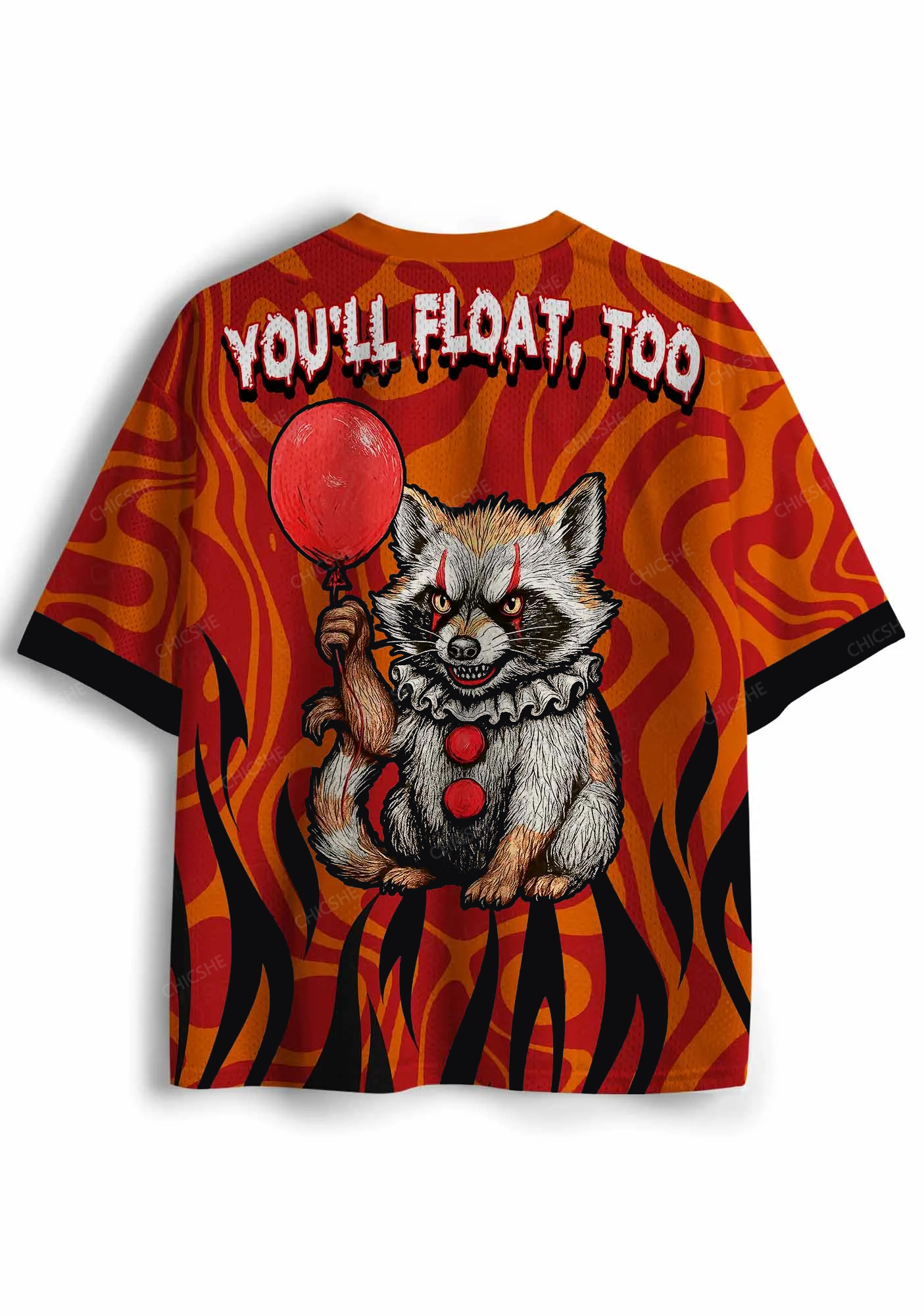 Halloween Custom Float Raccoon Y2K Sport Jersey Shirts Chicshe