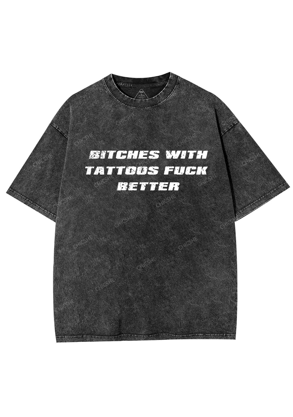Bxxches With Tattoos Fxxk Better Y2K Washed Tee Chicshe