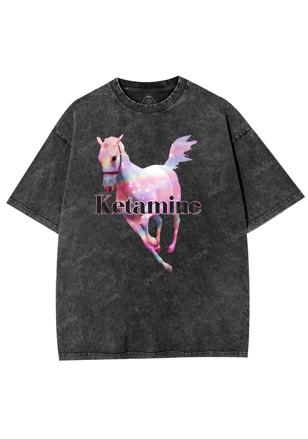 Pink Horse Y2K Washed Tee Chicshe
