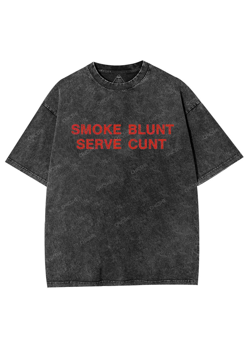 Smoke Blunt Y2K Washed Tee Chicshe