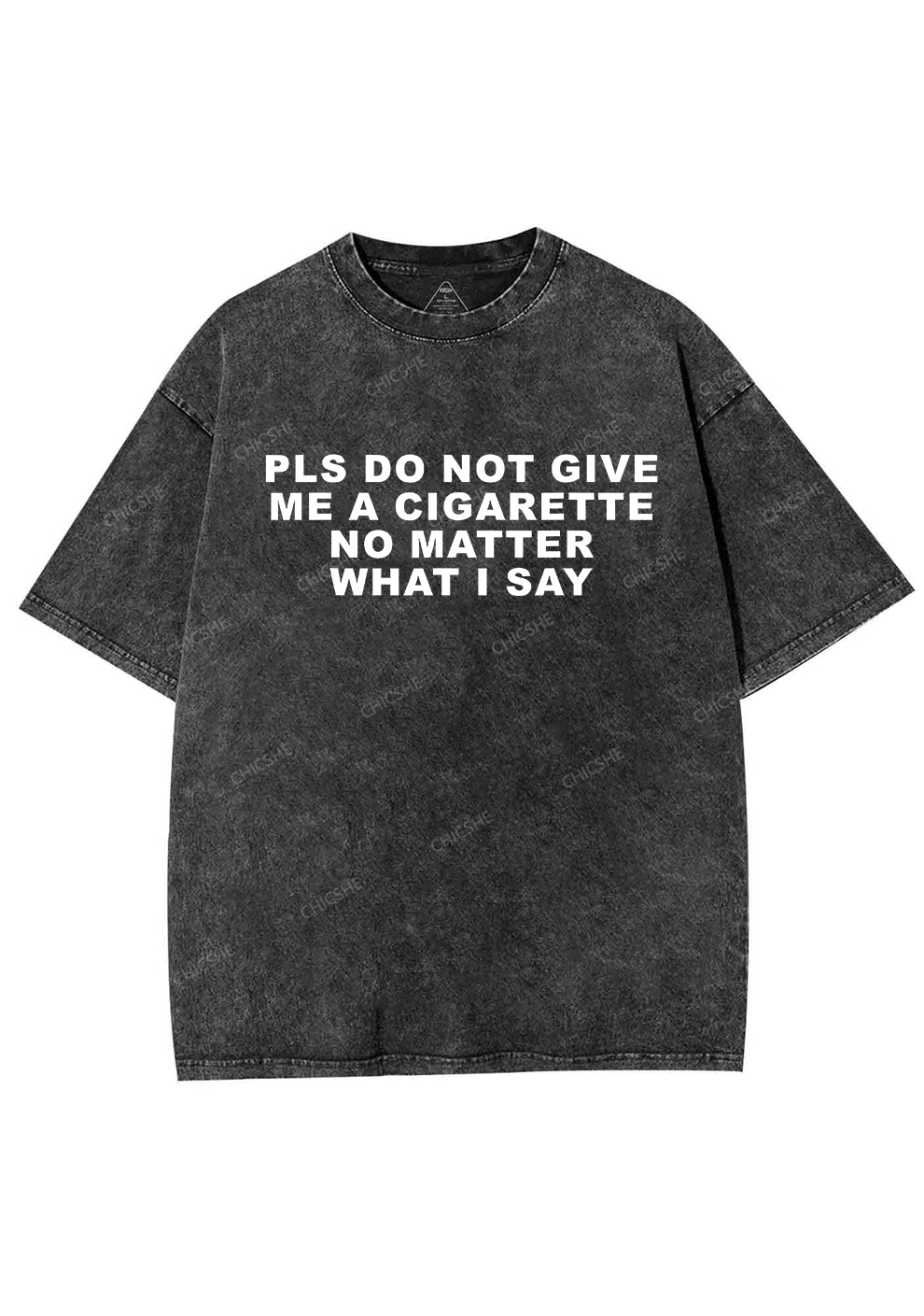 Don't Give Me Cigarette Y2K Washed Tee Chicshe