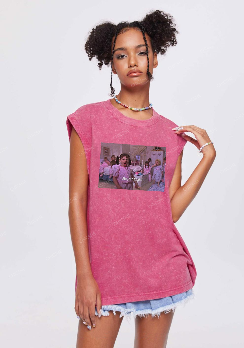 Boys Ugh Y2K Washed Tank Chicshe