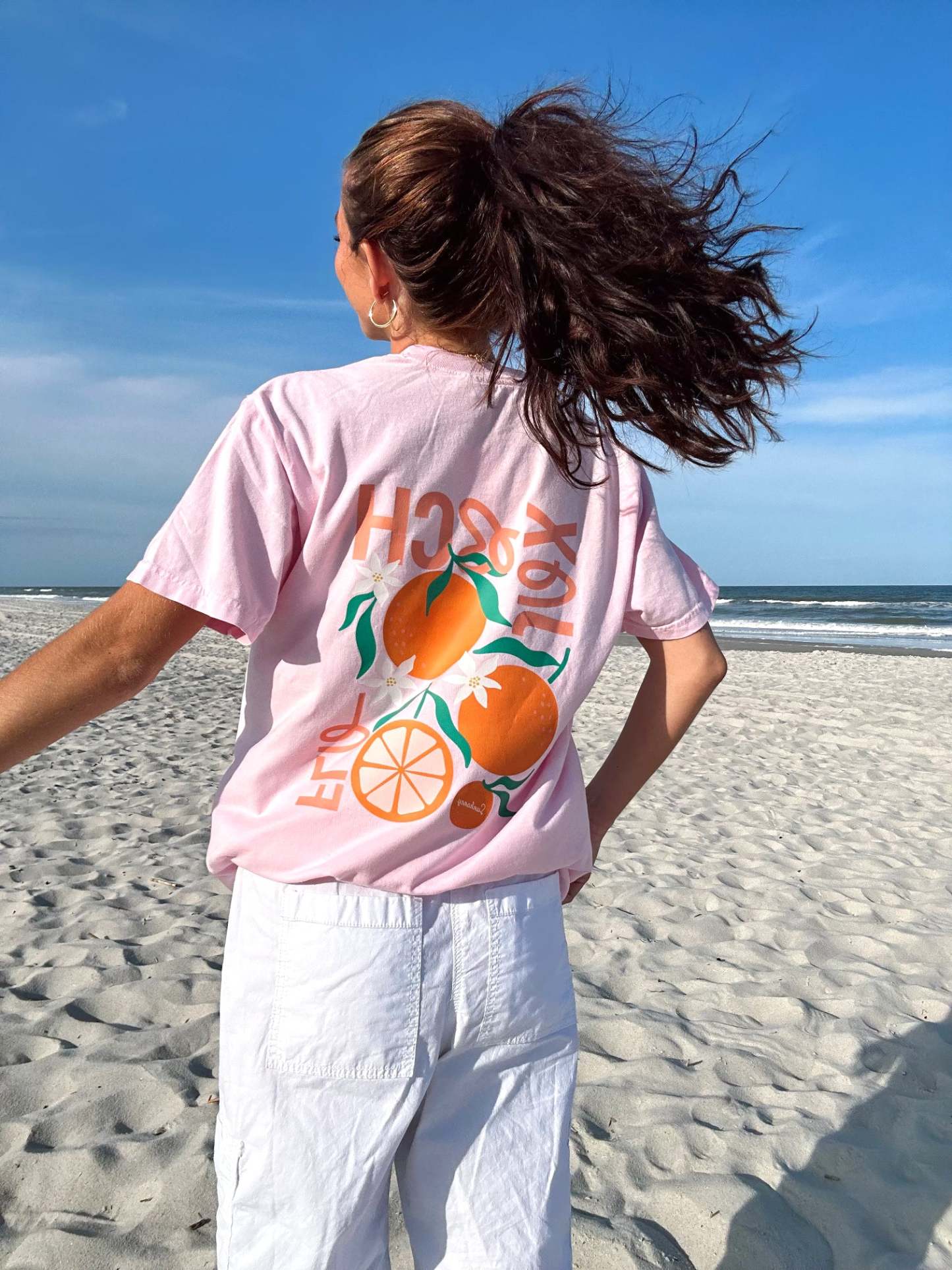 Sunhoney Florida Orange Tshirt- Pink