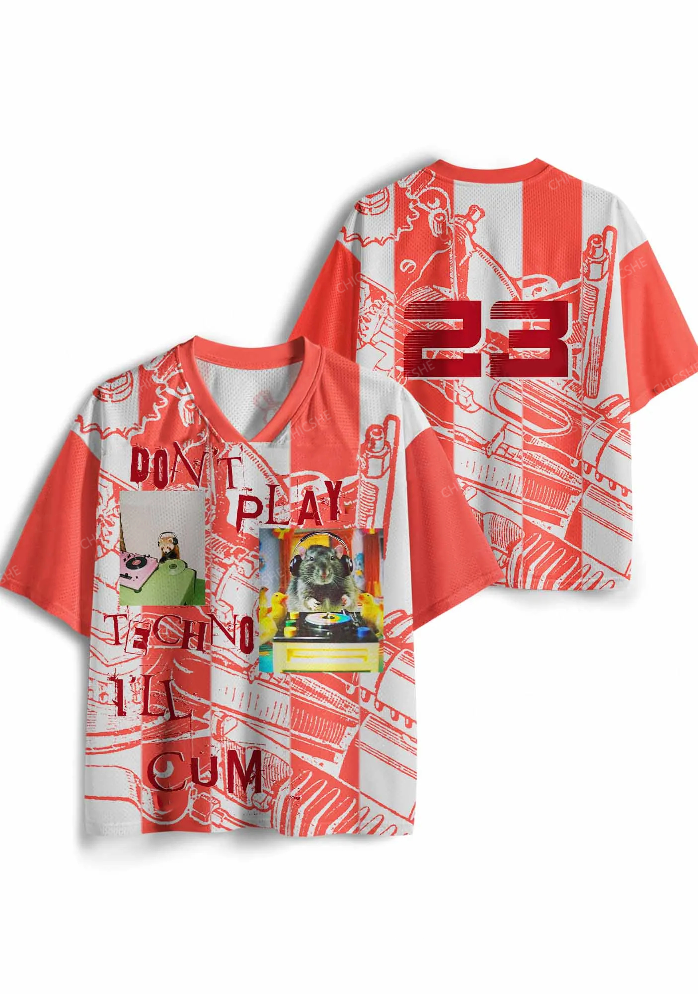 Custom Dont Play Techno Y2K Sport Jersey Shirts Chicshe