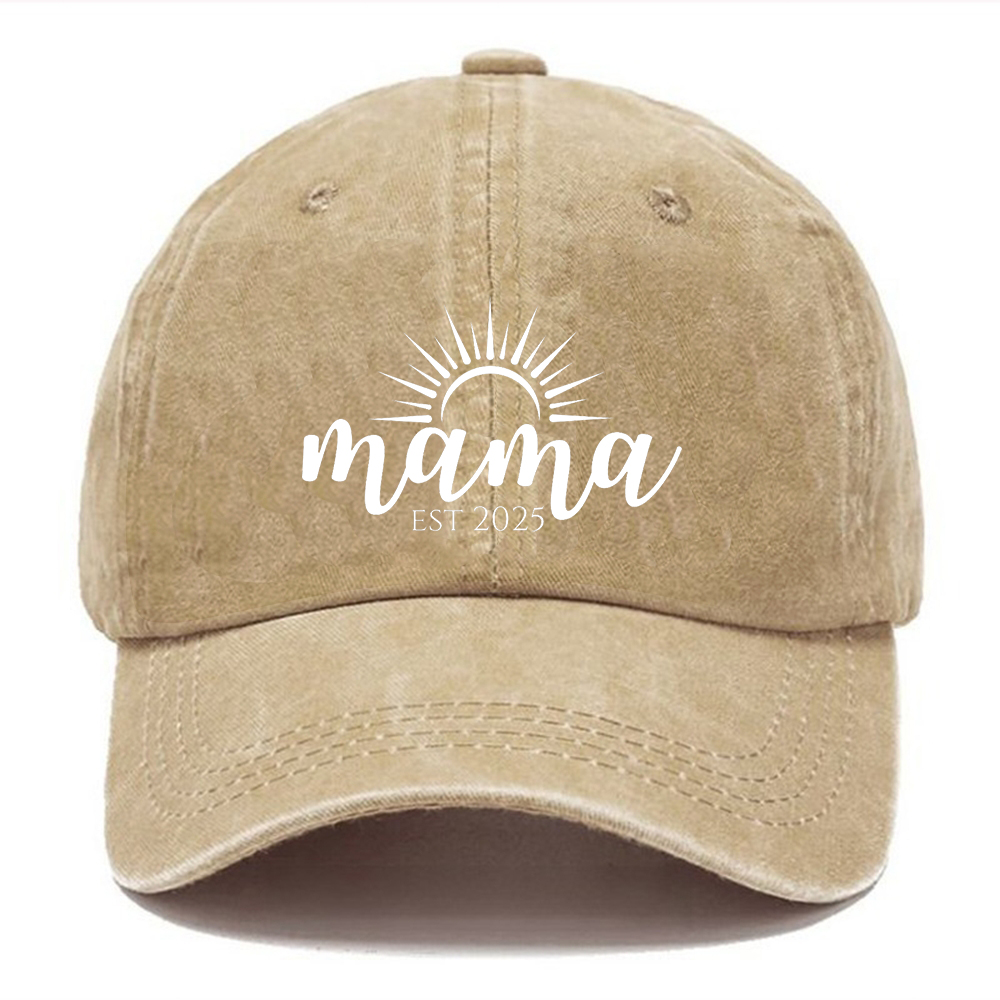 Custom Mama Sunshine Vintage Casual Washed Cap