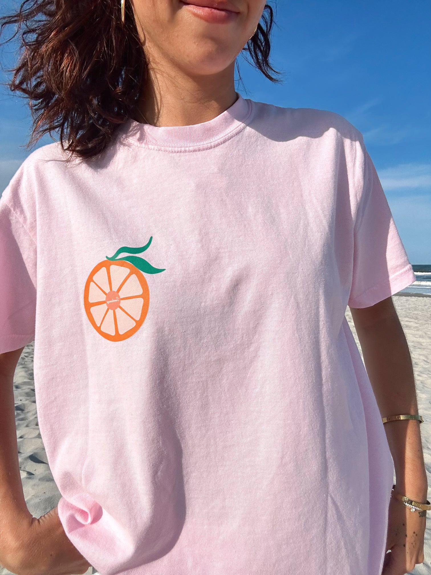 Florida Orange Tshirt- Pink