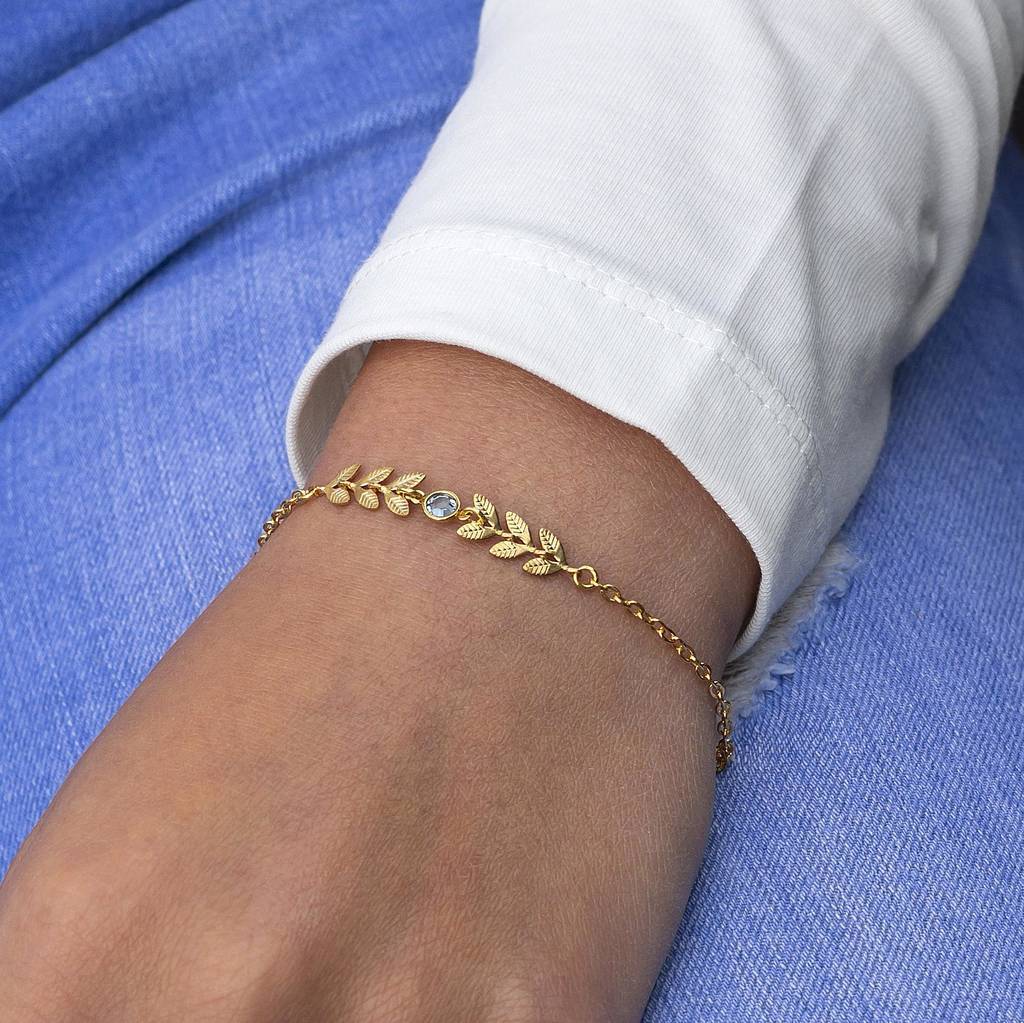 Clover Vine Birthstone Bracelet Mama