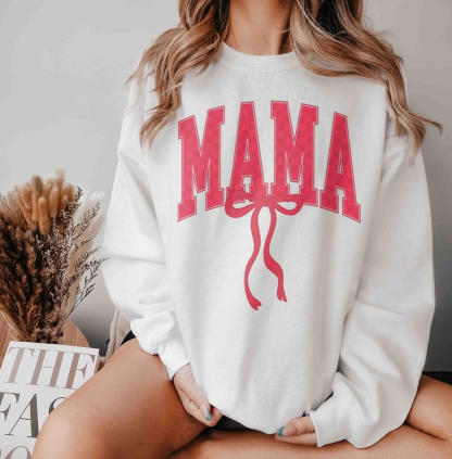 Valentine Mama Bow Sweatshirt