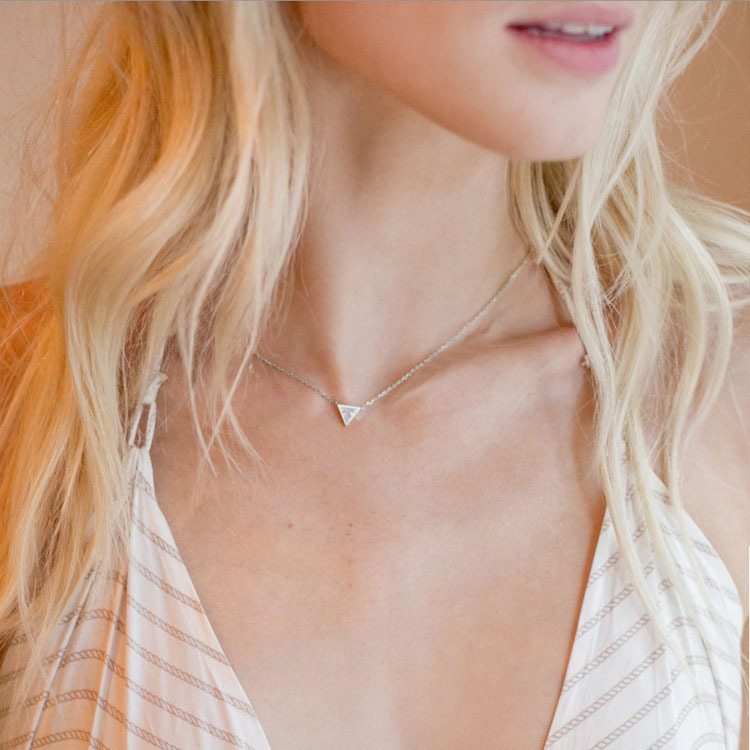 Ladies Opalite Necklace Collarbone Chain