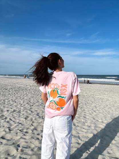Florida Orange Tshirt- Pink