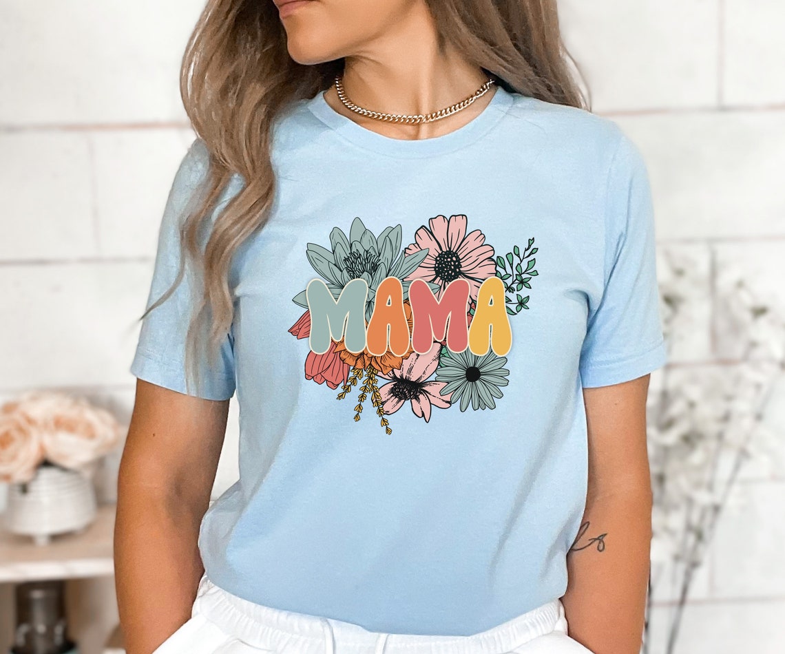 Retro Floral Mama T-shirt