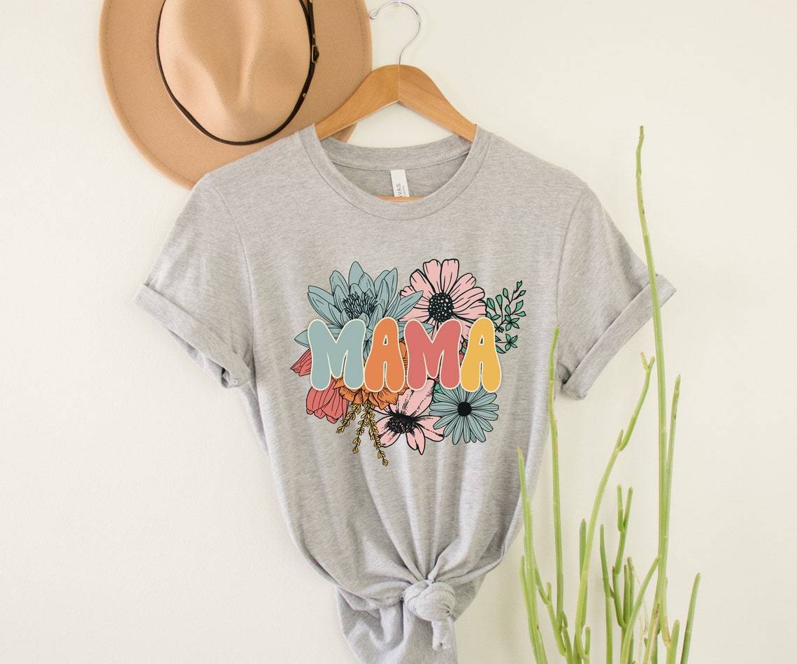 Retro Floral Mama T-shirt