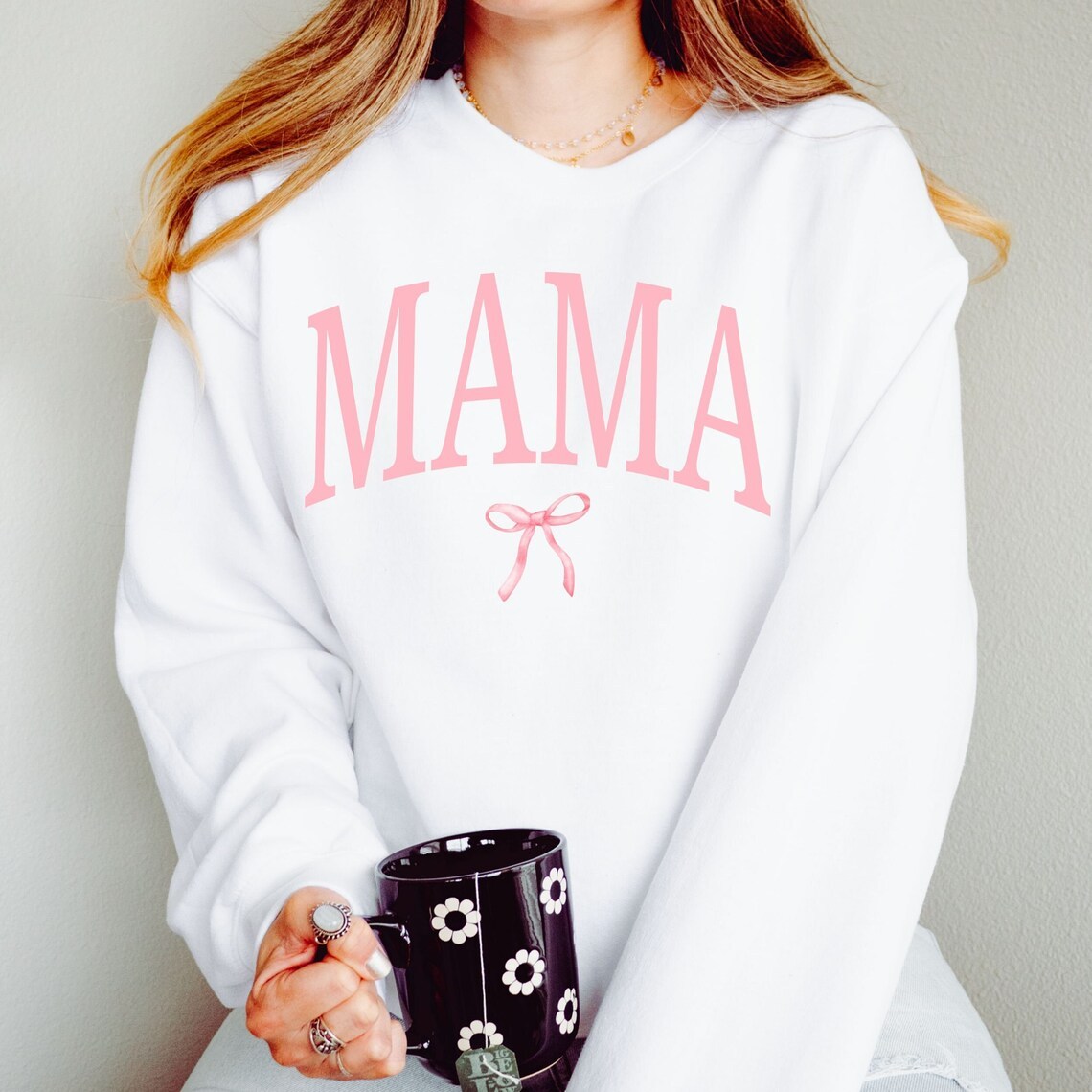 Mom bow sweatshirt
