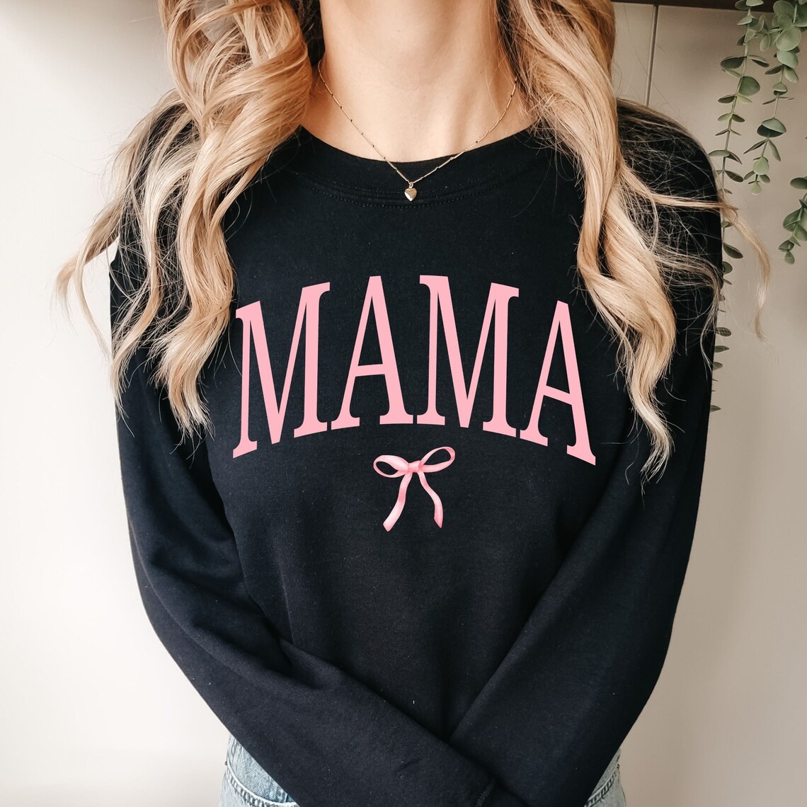 Mom bow sweatshirt