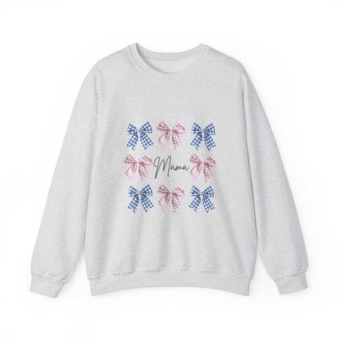 Pink and Blue Bows Mama Sweatshirt