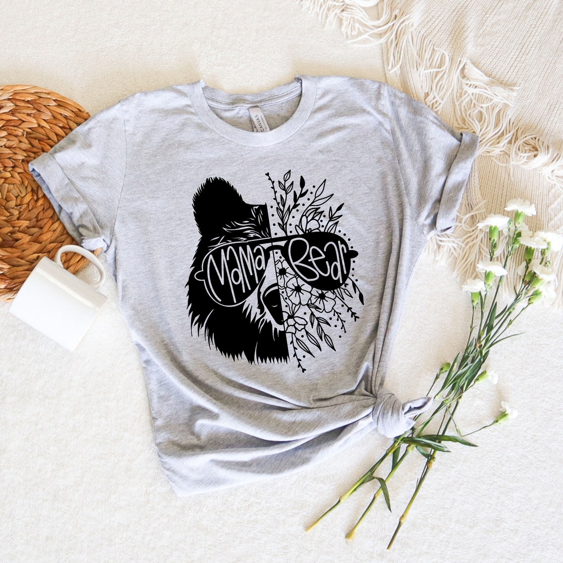 Floral Mama Bear  Shirt