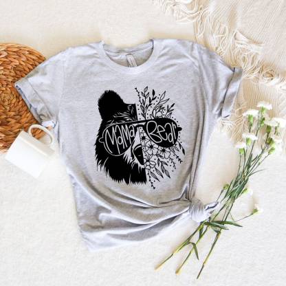 Floral Mama Bear  Shirt