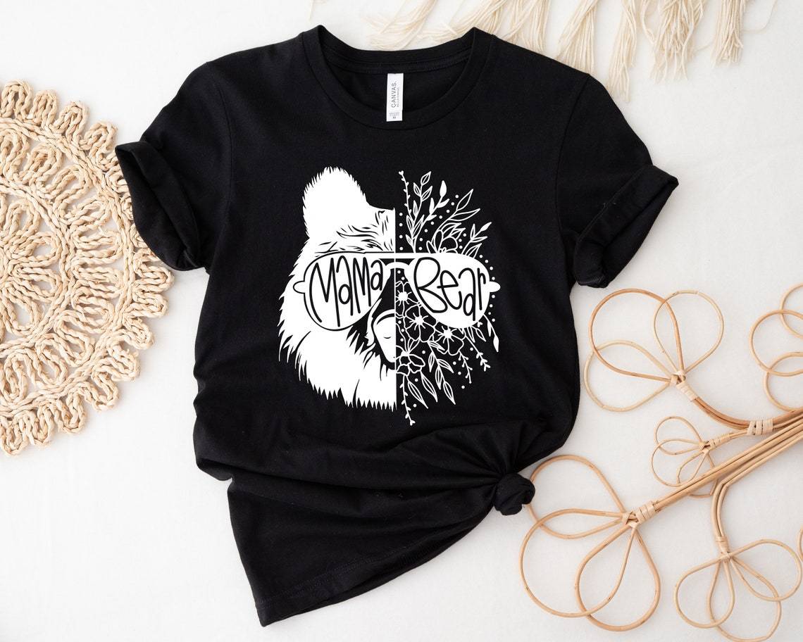 Floral Mama Bear  Shirt