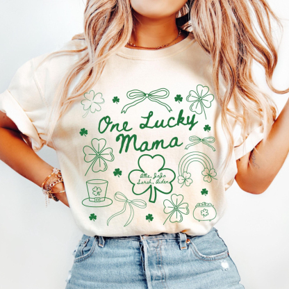 One Lucky Mama St Pattys Mama Tee