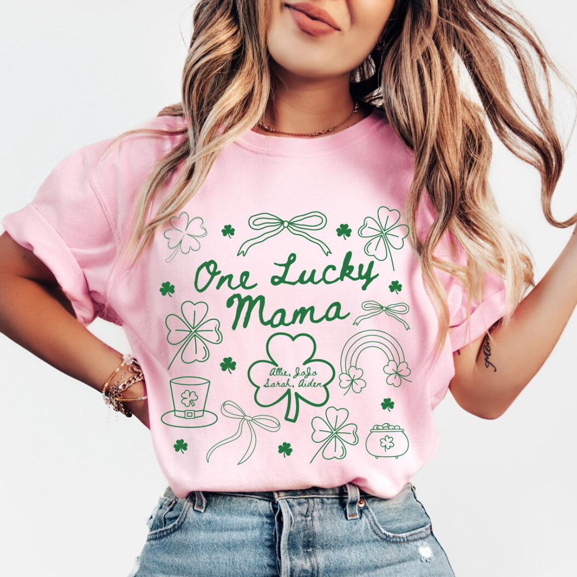 One Lucky Mama St Pattys Mama Tee
