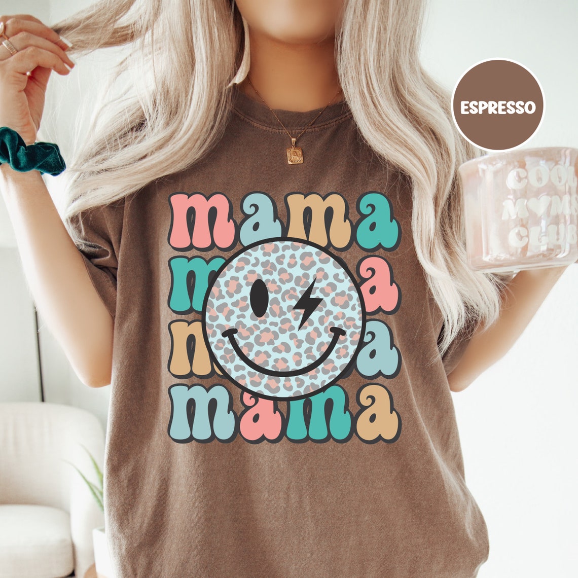 Retro Mama Smiley Shirt