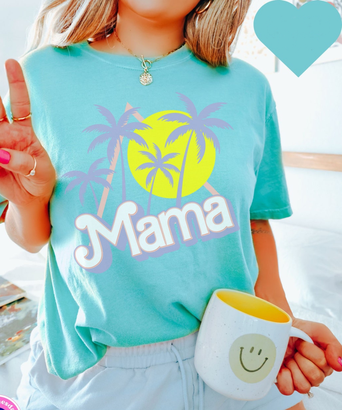 Coconut Tree Vacation Mom T-shirt