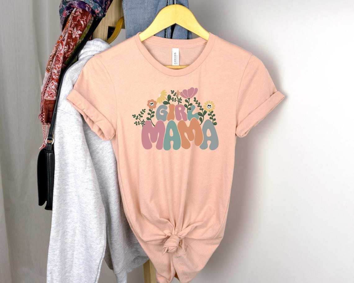 Girls Floral Mom  T-Shirt 