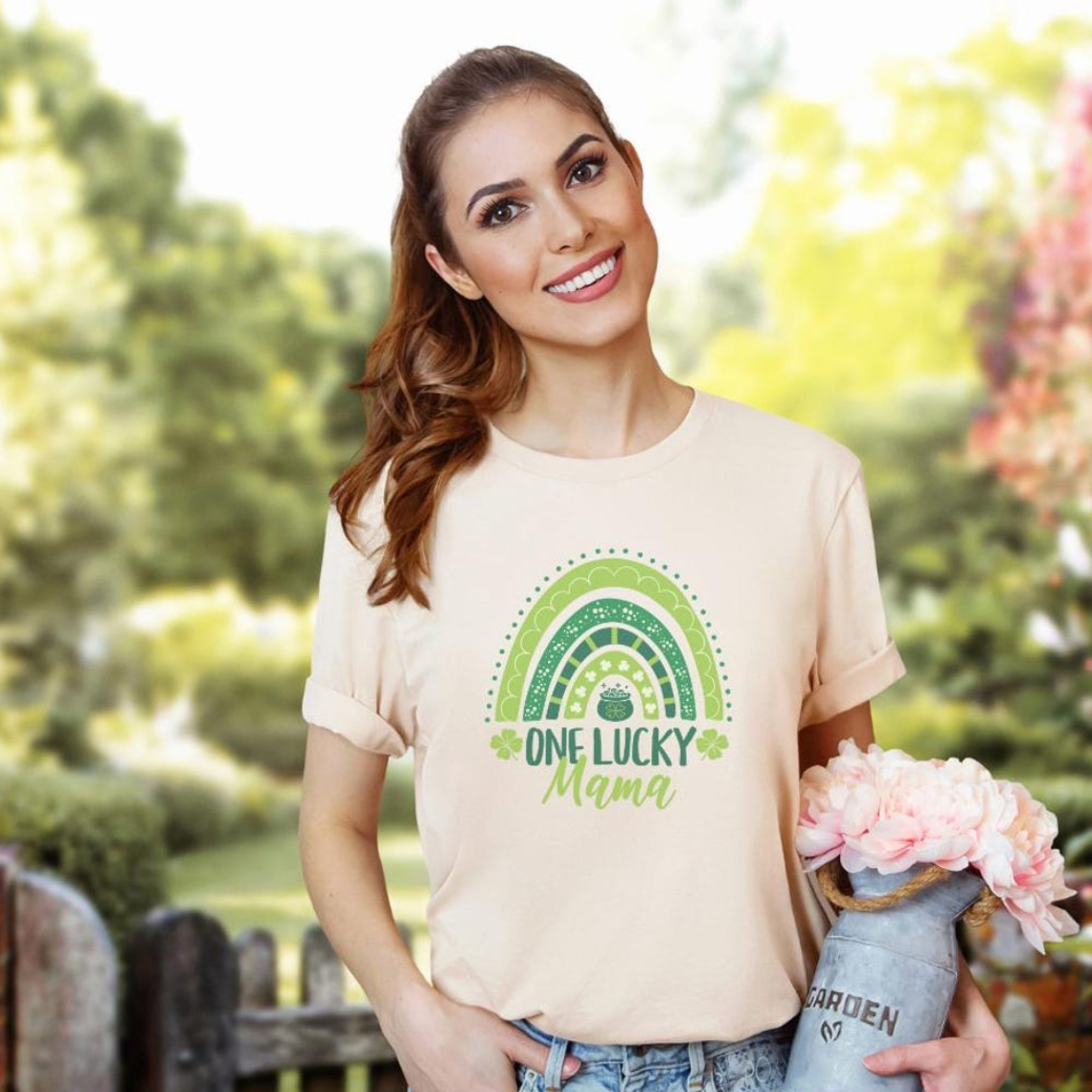 One Lucky Mama t-shirt for St