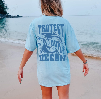 Protect our oceans beaches save the whales shirt