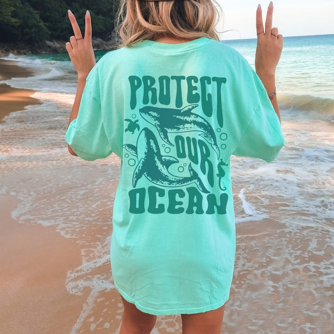 Protect our oceans beaches save the whales shirt