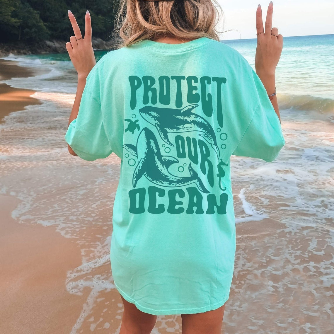Protect our oceans beaches save the whales shirt