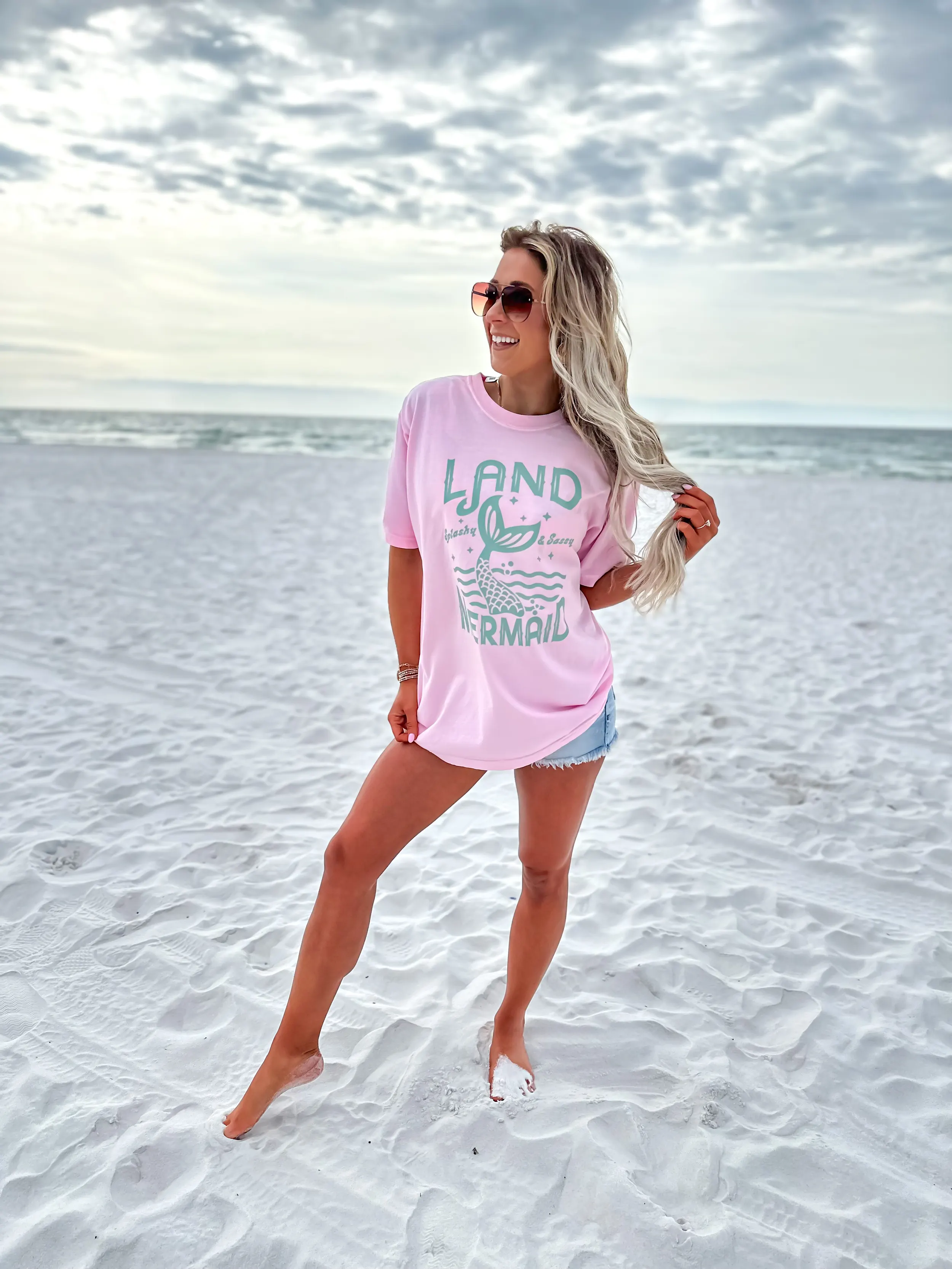 Land Mermaid Beach  T-Shirt