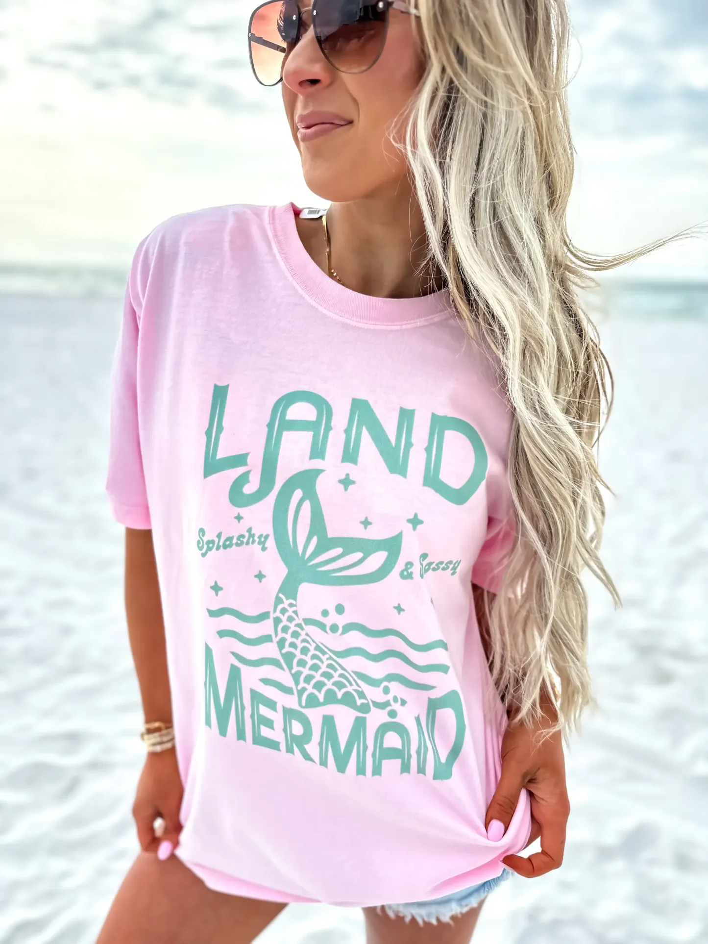 Land Mermaid Beach  T-Shirt