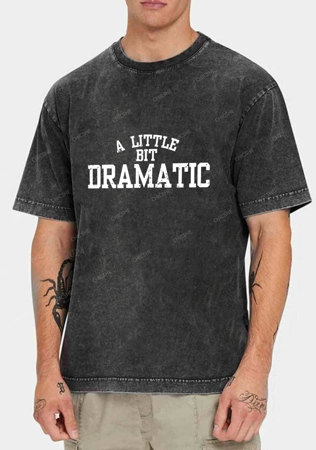 A Little Bit Dramatic Y2K Washed Tee Chicshe