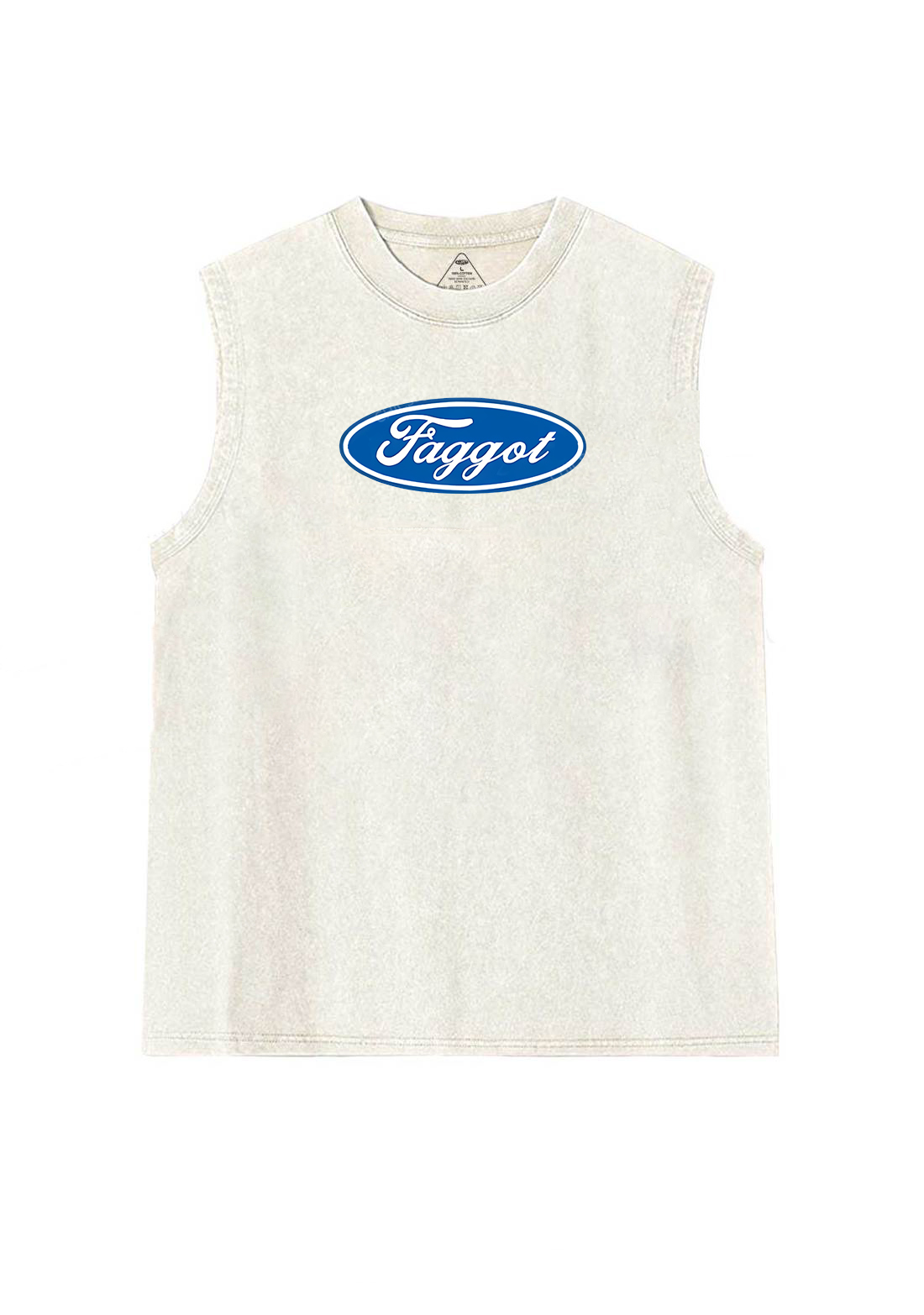 Faggot Pride Y2K Washed Muscle Tank Chicshe