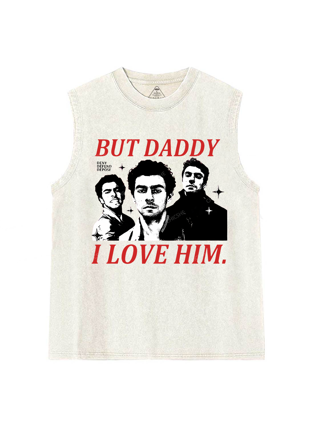 Daddy I Love Luigi Y2K Washed Tank Cherrykitten