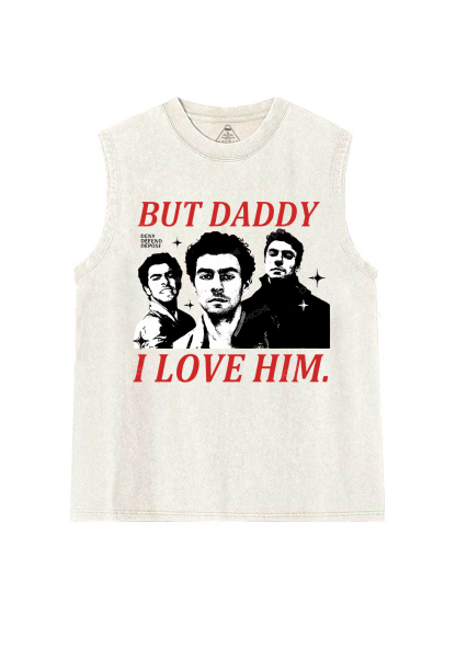 Daddy I Love Luigi Y2K Washed Tank Chicshe