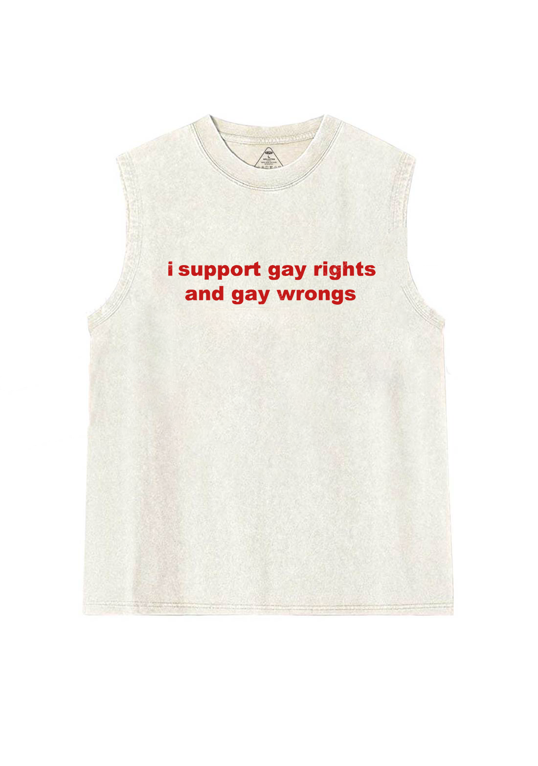 Support Gay Rights Y2K Washed Tank Chicshe