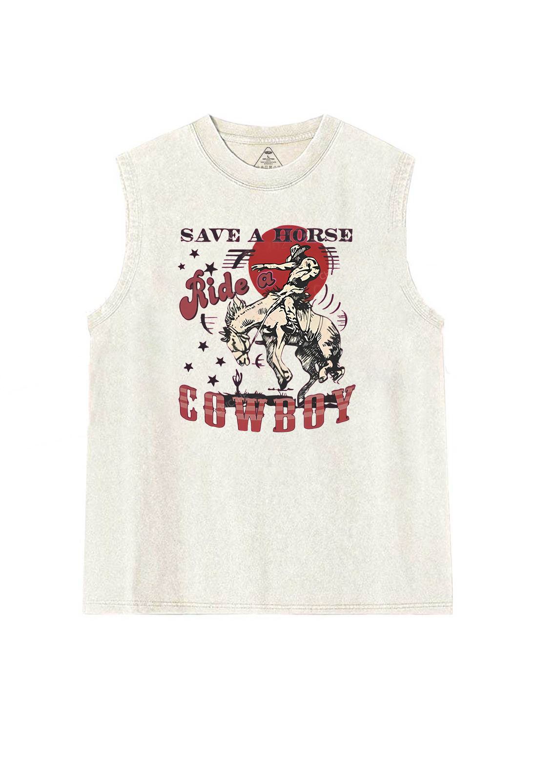 Ride A Cowboy Y2K Washed Tank Chicshe